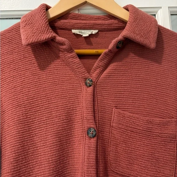 Madewell Textural Knit Shirt-Jacket Button Down size Small - Picture 5 of 8